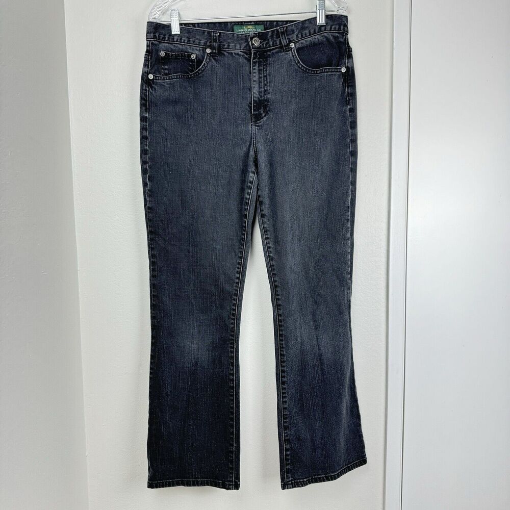 LRL Lauren Womens Ralph Lauren Jeans Classic Boot Cut Size 12 Black Denim